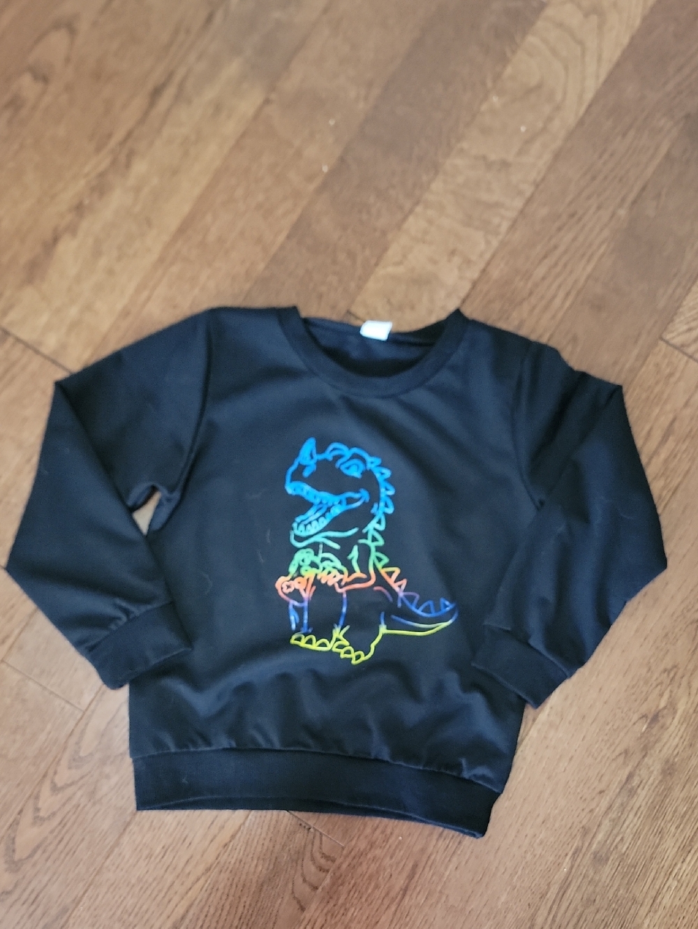Rainbow Dinosaur Long Sleeve Tee